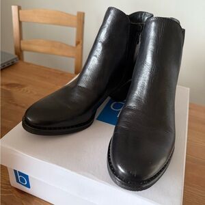 Black Leather Ankle Boots